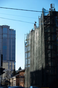 Low angle view of buildings against sky