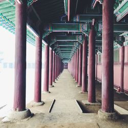 Empty corridor in building