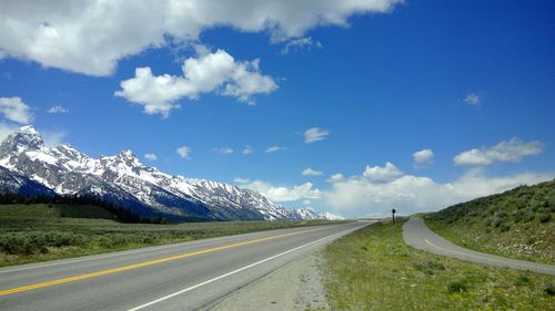 Road amidst landscape against sky