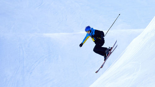 Man skiing on snow