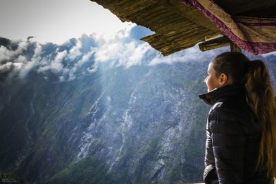 Tourists at a temple