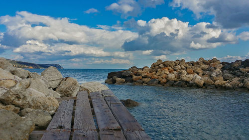 Panoramic view of sea against sky