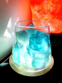 Close-up of ice cream in glass