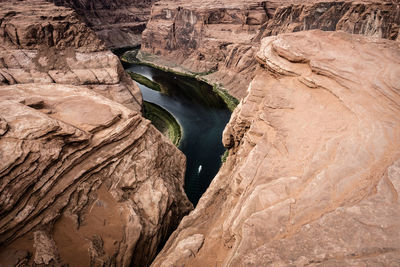 High angle view of grand canyon river