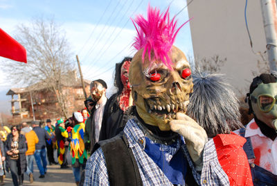 People in costumes during carnival