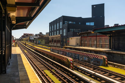 Empty subway station at brooklyn, new york