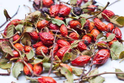 Close-up of strawberries in plate