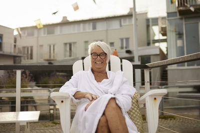 Senior women wearing dressing gown