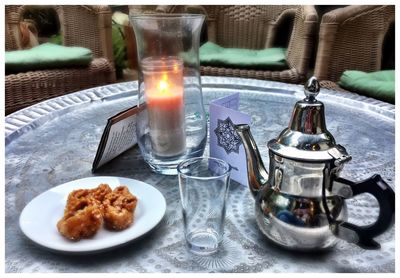 Close-up of food on table