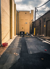 Road in city against sky