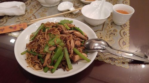 Close-up of served food