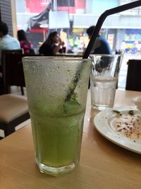 Close-up of drink on table