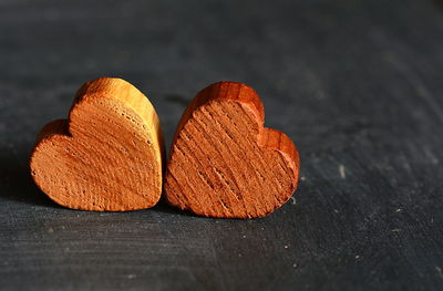 High angle view of orange on table