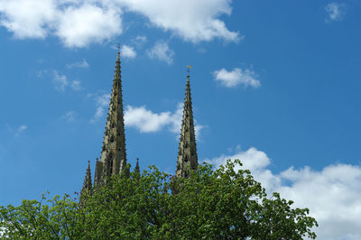 Low angle view of plants against sky