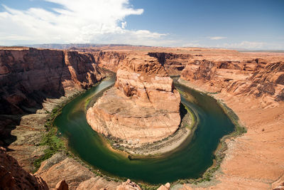 Scenic view of horseshoe bend and colorado river