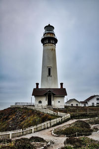 Lighthouse with moody sky