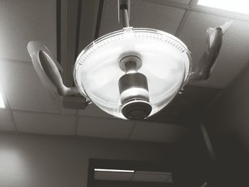 Low angle view of light fixture