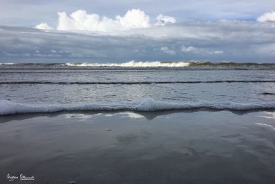 Scenic view of sea against sky