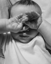 Close-up of a baby girl