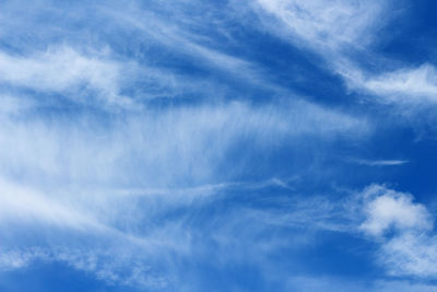 Low angle view of vapor trail in sky