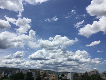 Low angle view of buildings against sky