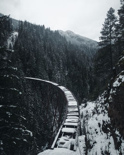 View of snow covered mountain