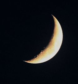 Close-up of moon over black background