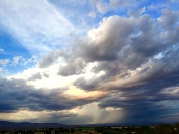 Scenic view of landscape against cloudy sky