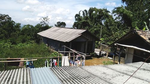 View of houses in slum 