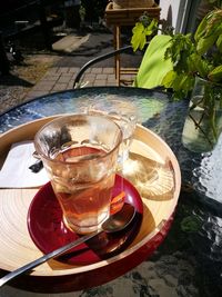 Close-up of drink on table