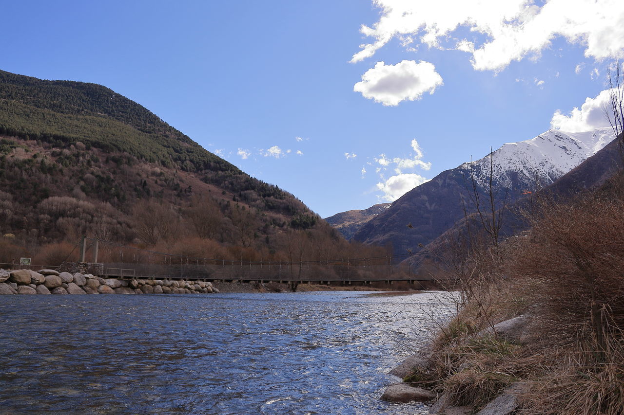 SCENIC VIEW OF LAKE AGAINST MOUNTAINS