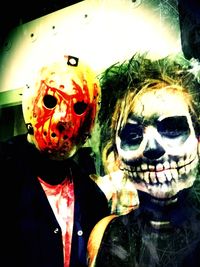 Portrait of young woman in costume