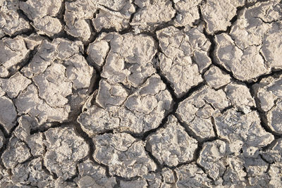 Full frame shot of cracked land