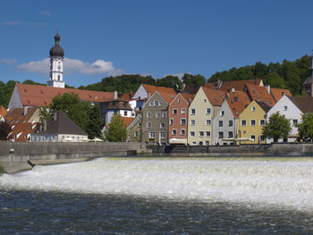 River lech and city landsberg in bavaria