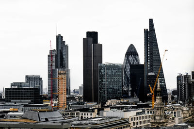 Low angle view of skyscrapers