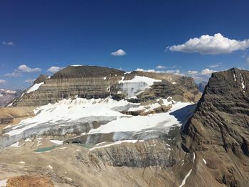 Panoramic view of landscape against sky during winter