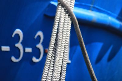 Close-up of ropes on rope in playground