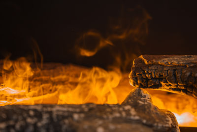 Close-up of fire