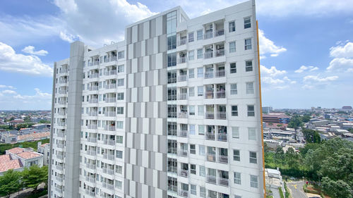 Low angle view of buildings against sky