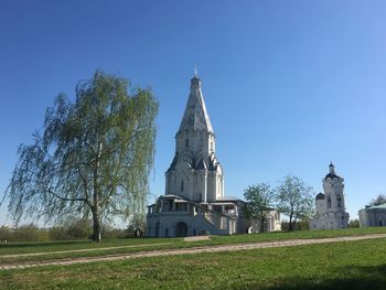 Traditional building against clear sky