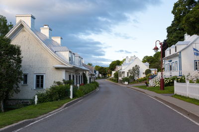 Series of old traditional houses along the chemin royal in the quaint village of st-jean