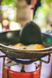 Close-up of food in kitchen