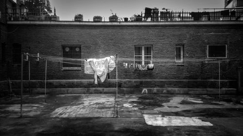 Zebra crossing on building in city