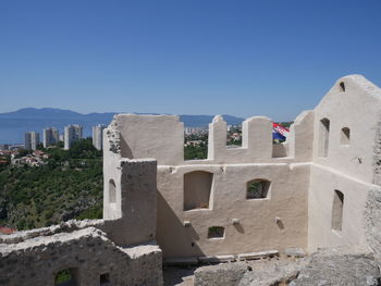 Buildings against blue sky