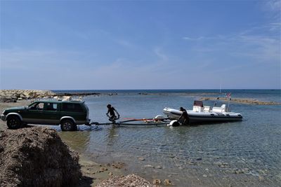 Scenic view of sea against sky