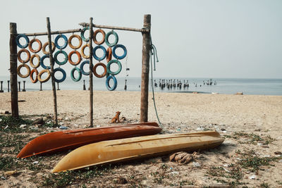 Beach with fishing boats