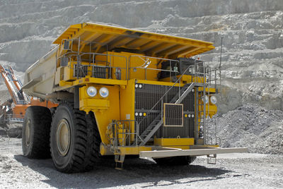 View of yellow construction site