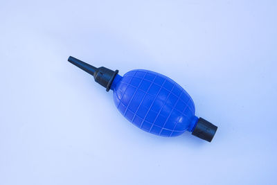 High angle view of pen on table against white background