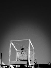 Low angle view of built structure against clear sky