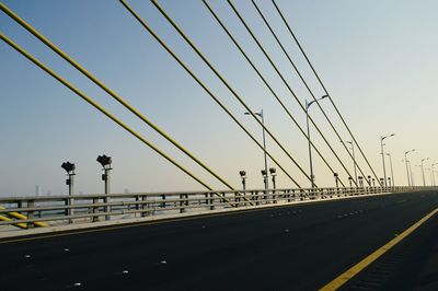 Low angle view of bridge against sky